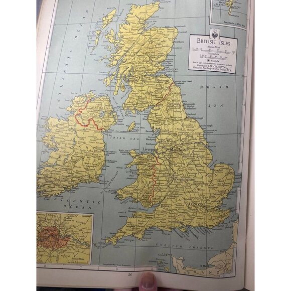 Matthews-Northrup Atlas Of The World At War 1940s Vintage Maps - Picture 8 of 14